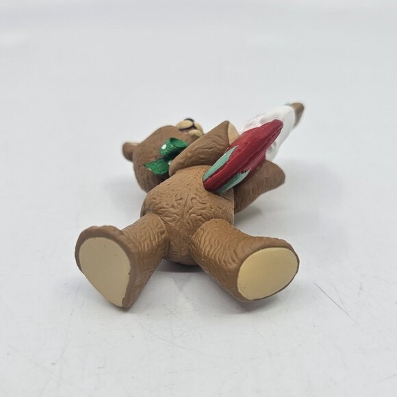 Vintage Hallmark Childs Fifth 5th Christmas Teddy Bear Tree Ornament 2001 - Picture 4 of 7